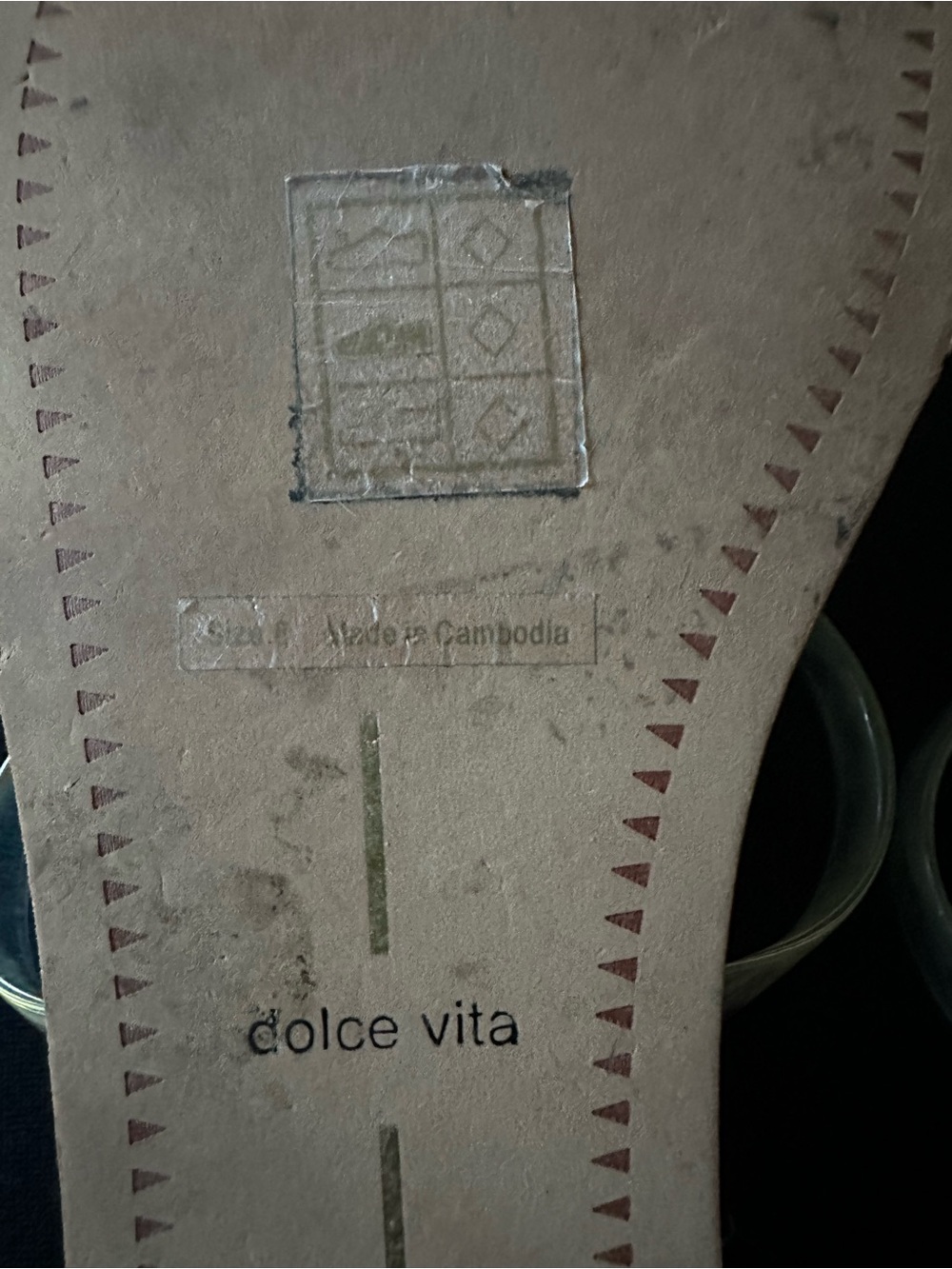 Dolce Vita Clear-Strap Tan Slide Sandals 8 - Picture 4 of 14